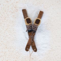 Wood Ski Ornament