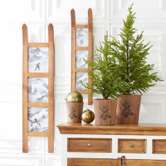 Wood Sled Hanging Photo Frame Set of 2