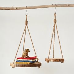 Wood Slice Hanging Shelf