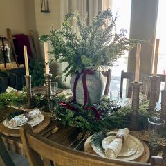 Wood Spindle Taper Candle Holder Set of 3