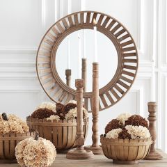 Wood Taper Candle Holders Set of 3 