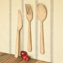 Wood Utensil Decorative Wall Set of 3