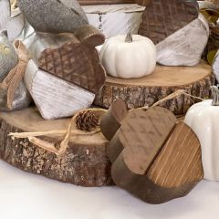 Wooden Acorn Accent Set of 3