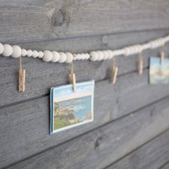 Wooden Bead With Clothespin Garland Set of 4