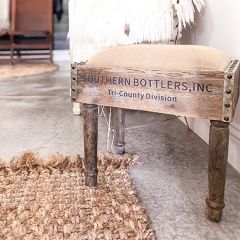 Wooden Bottle Crate Footstool