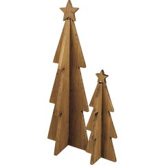 Wooden Christmas Tree Set of 2
