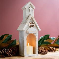 Wooden Church Tabletop Decor