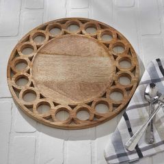 Wooden Circles Round Charger Plate