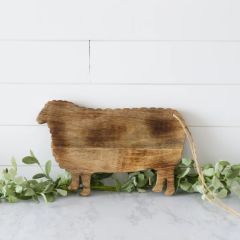Wooden Farmhouse Sheep Cutting Board
