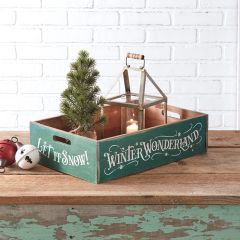 Wooden Holiday Crate With Handles