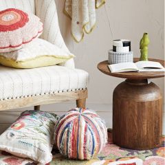 Wooden Jug Base Side Table