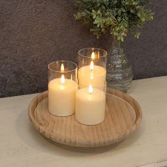 Wooden Lazy Susan With Raised Edge