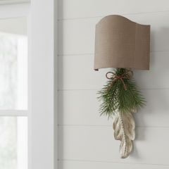 Wooden Leaf Wall Sconce With Shade