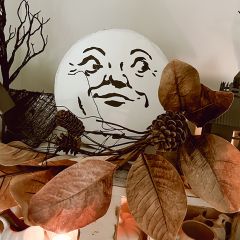 Wooden Man In The Moon Wall Sign