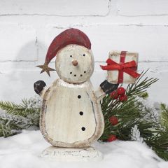 Wooden Snowman Sitter