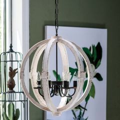 Wooden Sphere Chandelier