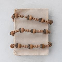 Woodland Christmas Acorn and Bead Garland