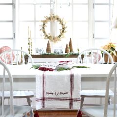 Woodland Christmas Table Runner Merry Bright