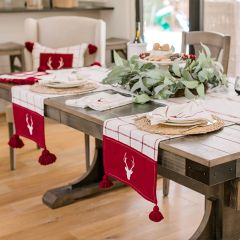 Woodland Christmas Table Runner Reindeer