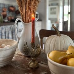 Woodland Cottage Taper Candle Holder With Dove