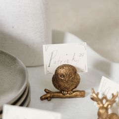 Woodland Critter Owl Place Card Holder Set of 6