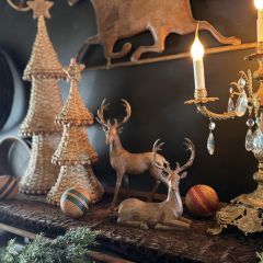 Woodland Deer Figurine Set of 2