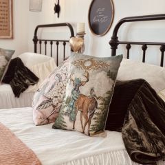 Woodland Deer Holiday Accent Pillow