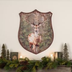 Woodland Deer Metal Wall Plaque