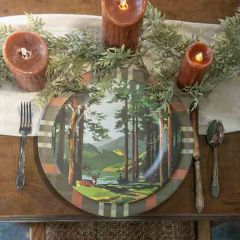 Woodland Deer Paint By Number Dinner Plate Set of 4
