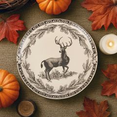 Woodland Deer Stoneware Plate