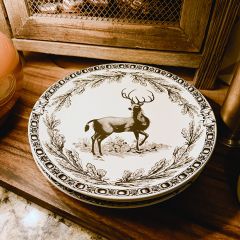 Woodland Deer Stoneware Plate
