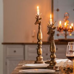 Woodland Farmhouse Deer Head Taper Holder One of Each