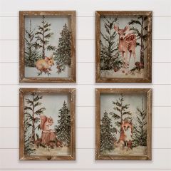 Woodland Forest Animals Framed Print Set of 4