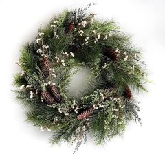 Woodland Snowberry Evergreen Wreath