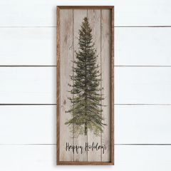 Woodland Tree Happy Holidays Wall Art