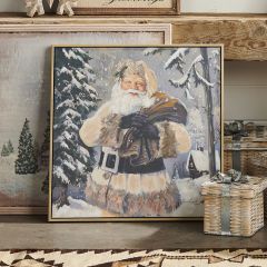 Woodland Winter Santa Framed Wall Art