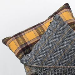 Wool Blend Plaid Throw Pillow