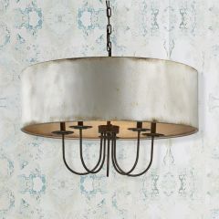 Worn Metal Cylinder Chandelier