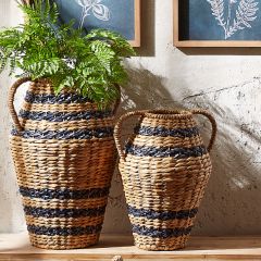 Woven Basket Urn Vase