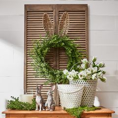 Woven Bunny Ear Decorative Stakes Set of 2