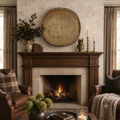 LARGE Woven Decorative Harvest Basket