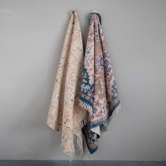 Woven Distressed Multi Color Print Accent Rug