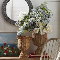 Woven Farmhouse Basket Urn