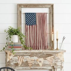 Woven Freedom Macrame Flag Wall Hanging
