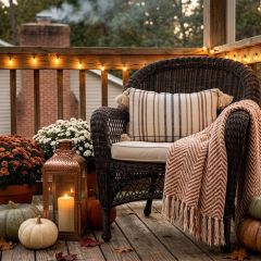 Woven Harvest Tassel Lumbar Pillow