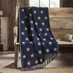 Woven Jacquard Stars Reversible Throw Blanket