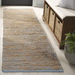 Woven Jute Blue/Natural Area Rug