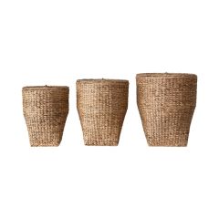 Woven Lidded Basket Set of 3