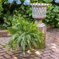 Woven Metal Rustic Urn Set of 2