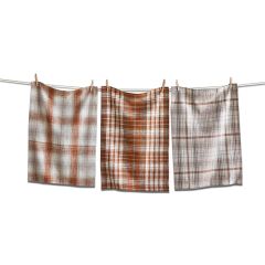 Woven Plaids Cotton Dish Towel Set of 3